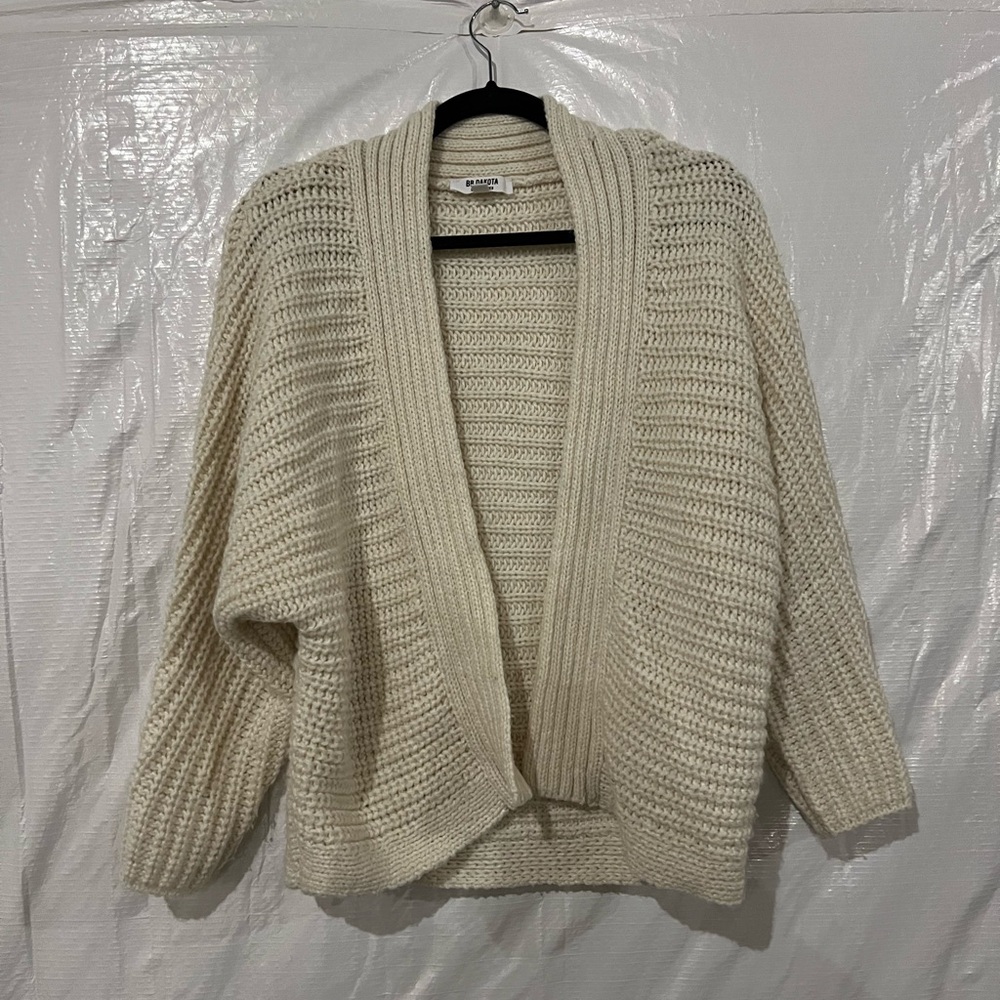 BB Dakota Cream Chunky Knit Cardigan Size XS